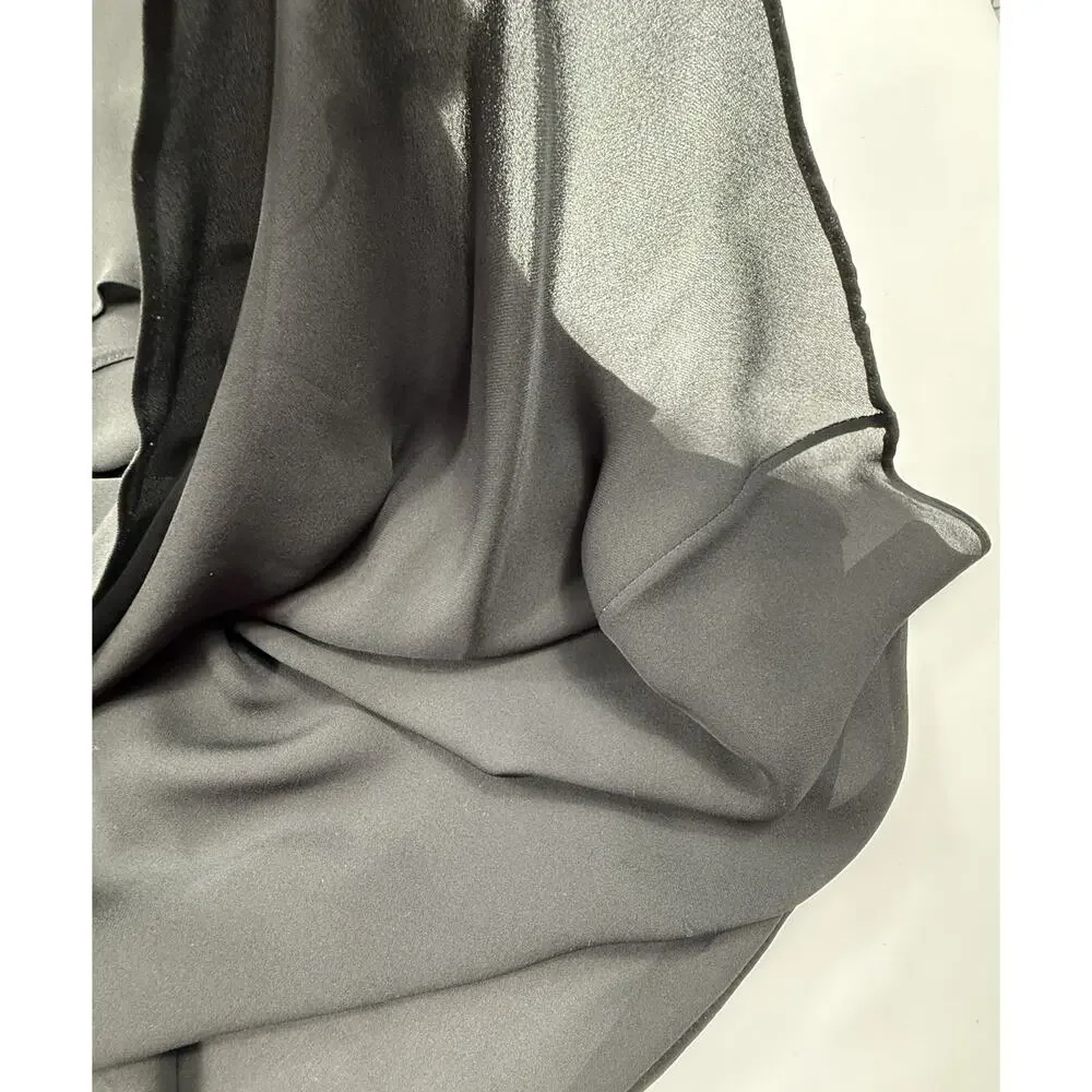 St. John Evening by Marie Gray, VTG Black Layered Silk Chiffon Dress Sz 2 - Picture 6 of 10